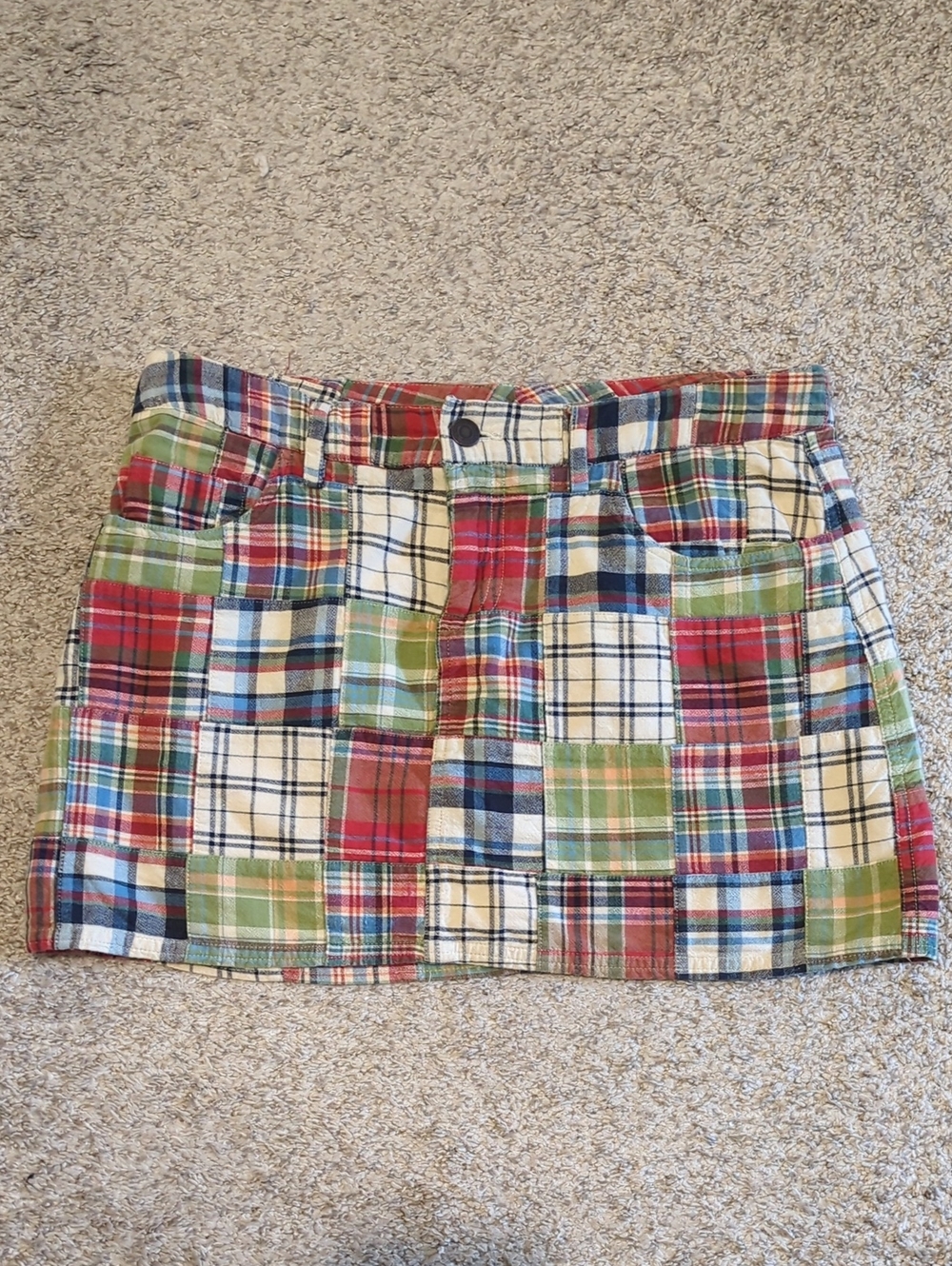 American Eagle Outfitters Patchwork Plaid Mini Skirt Women's 4 ? Vintage